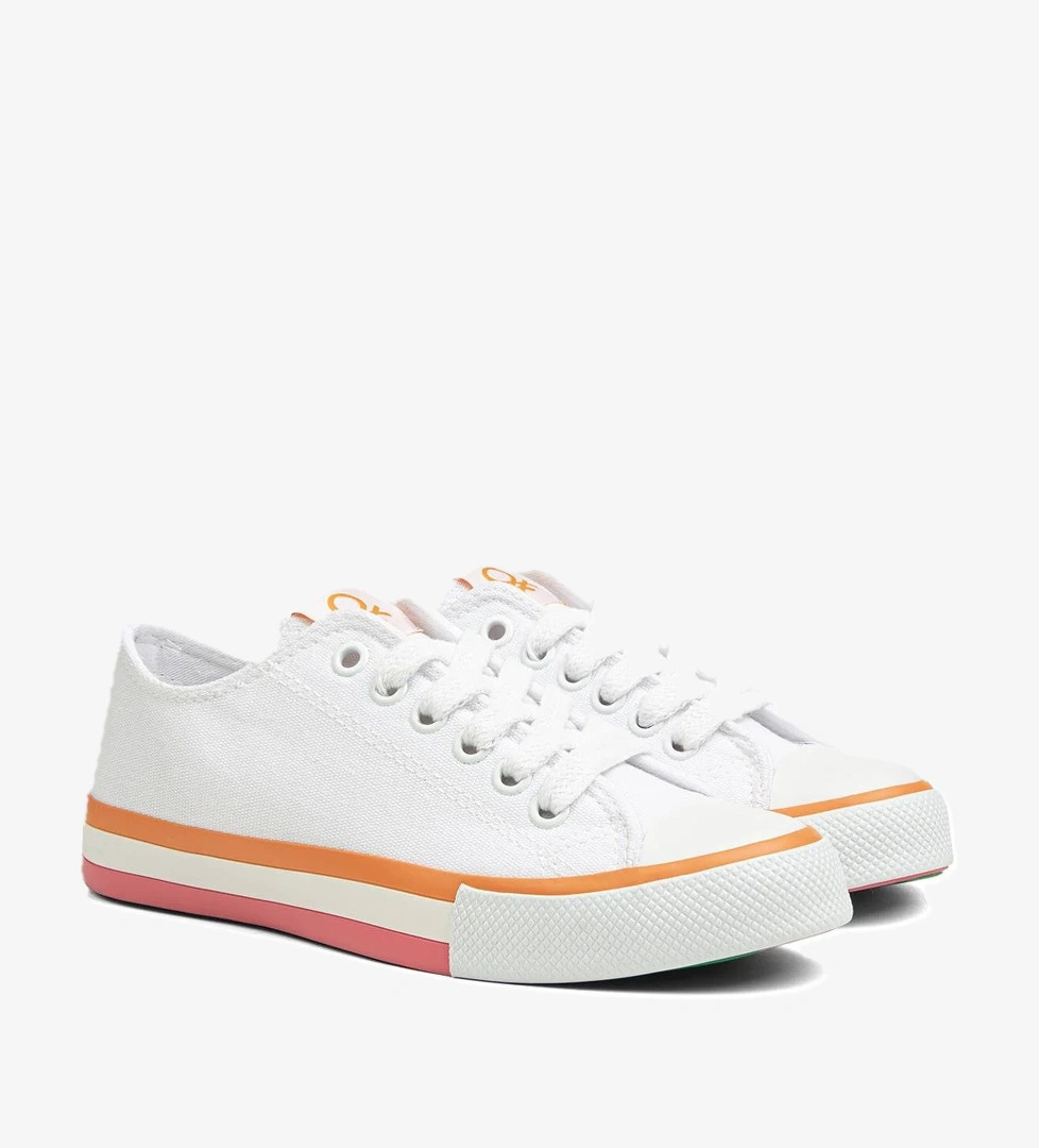 ® | BN-90176 - 3374 Beyaz Turuncu - Kadın Spor Ayakkabı - Görsel 1