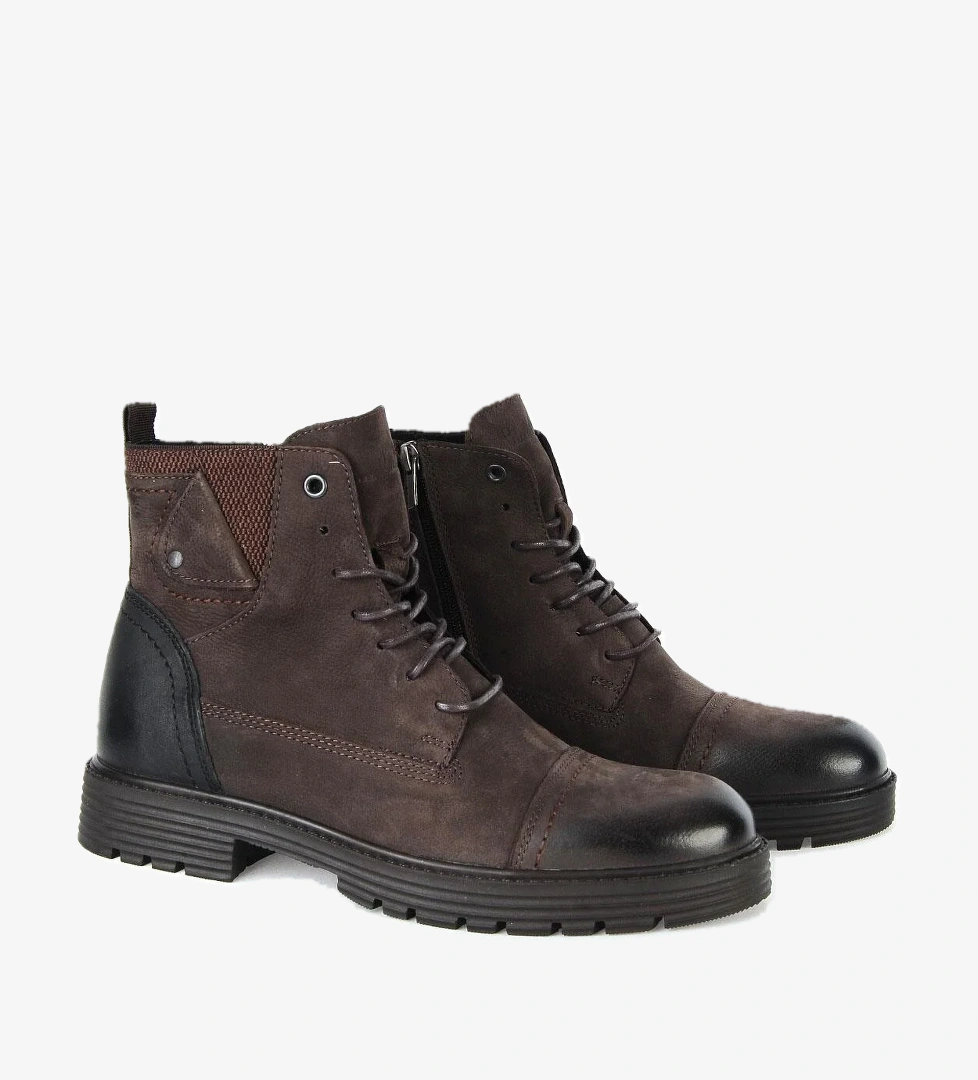 77650 Nubuk Kahve %100 Deri Erkek Bot - Görsel 1