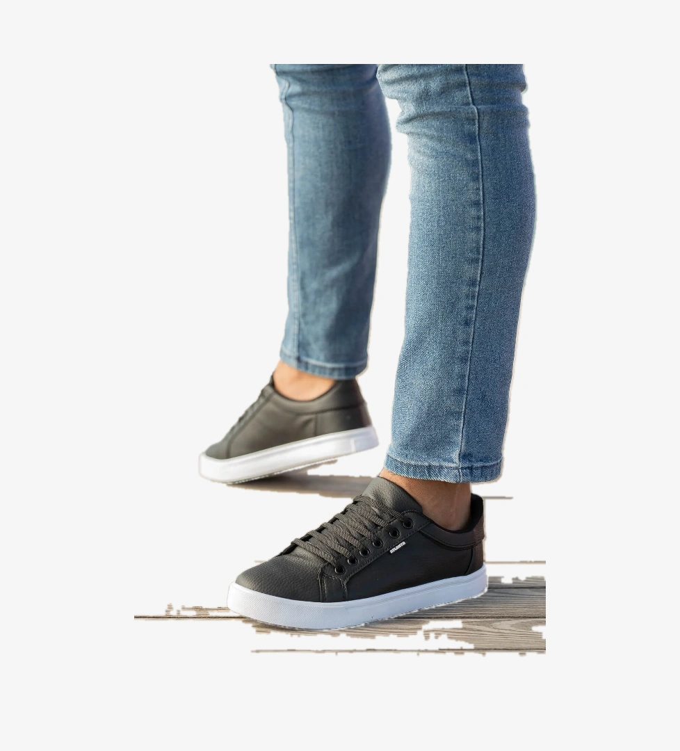 Erkek Siyah Beyaz Atlanta Günlük Kullanım Sneaker Ayakkabı ATLNT-5025 - Görsel 1