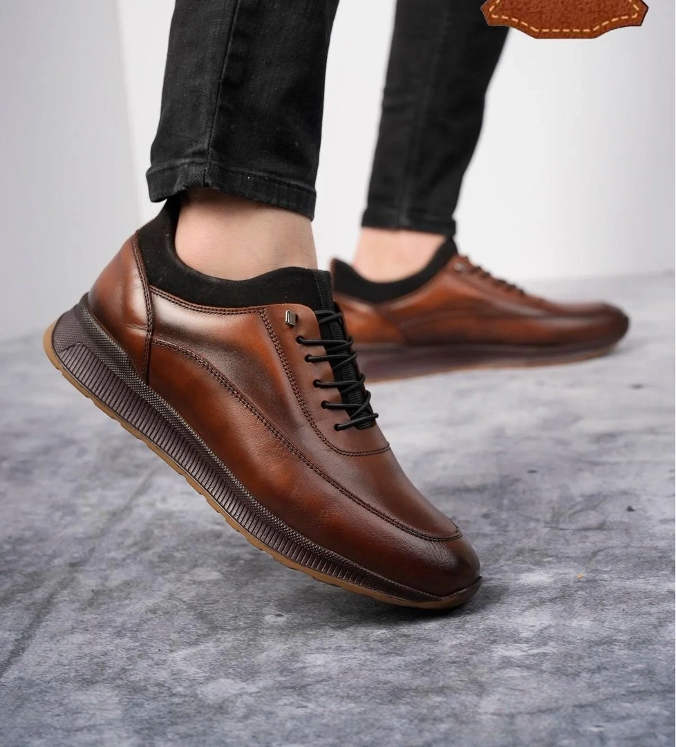 Fire Garantili Erkek Günlük Klasik Hakiki Deri Casual Rahat Ortopedik Ayakkabı