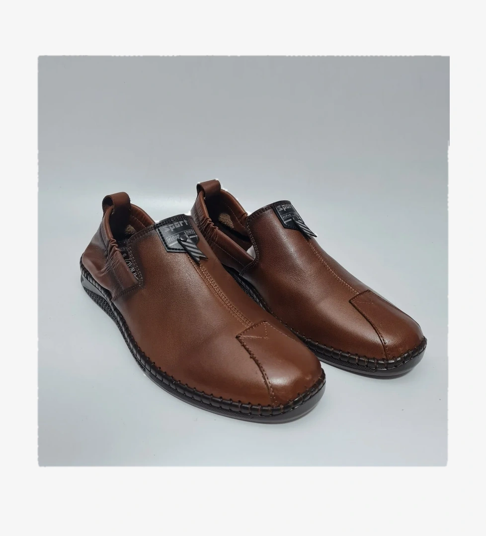 Voyager Bağsız Önü Parçalı Çarık Model Hakiki/Gerçek Deri Günlük Rahat Ayakkabı 5145 model görseli