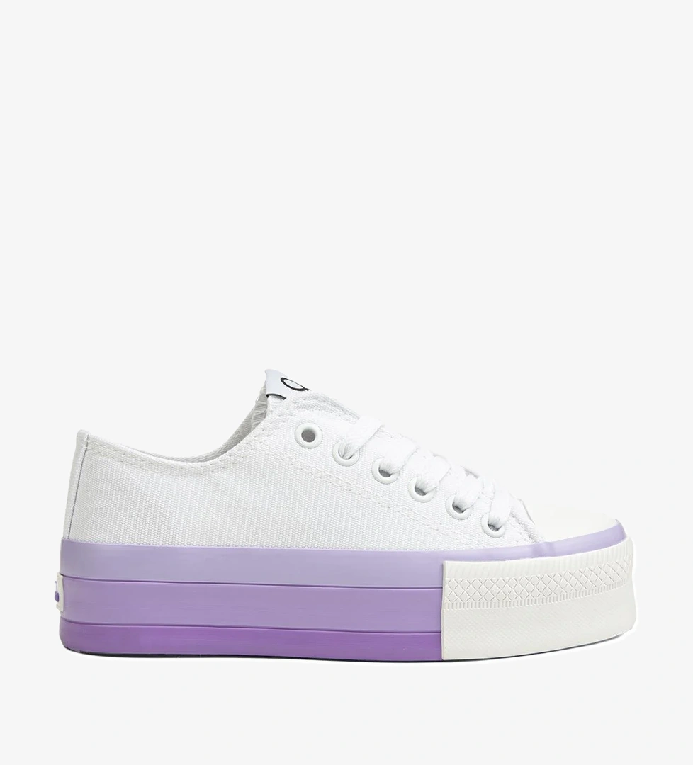 ® | BN-30937 - 3114 Beyaz Lila - Kadın Spor Ayakkabı