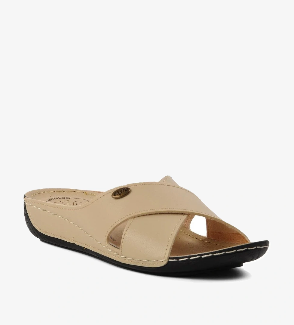 Topuk Destekli Bej Kadın Terlik Bento 16.032 Z