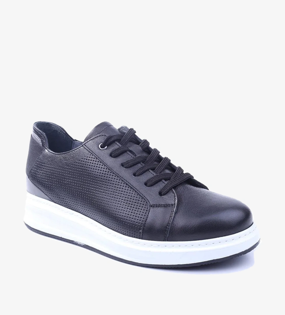 Voyager 5809 Siyah Erkek Hakiki Deri Poli Taban Ayakkabı model görseli