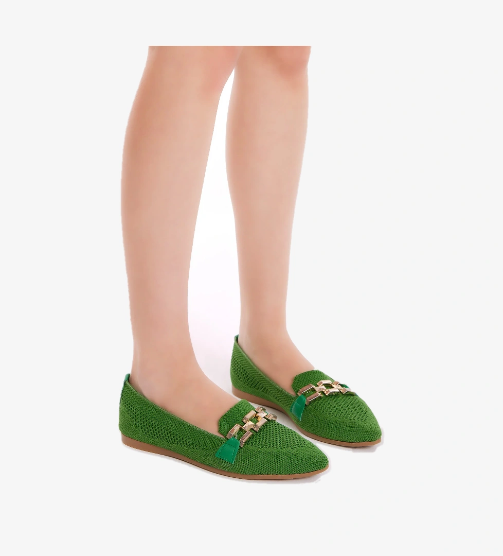 Tonny Black Kadın Rahat Kalıp Tokalı Örgü Babet model görseli