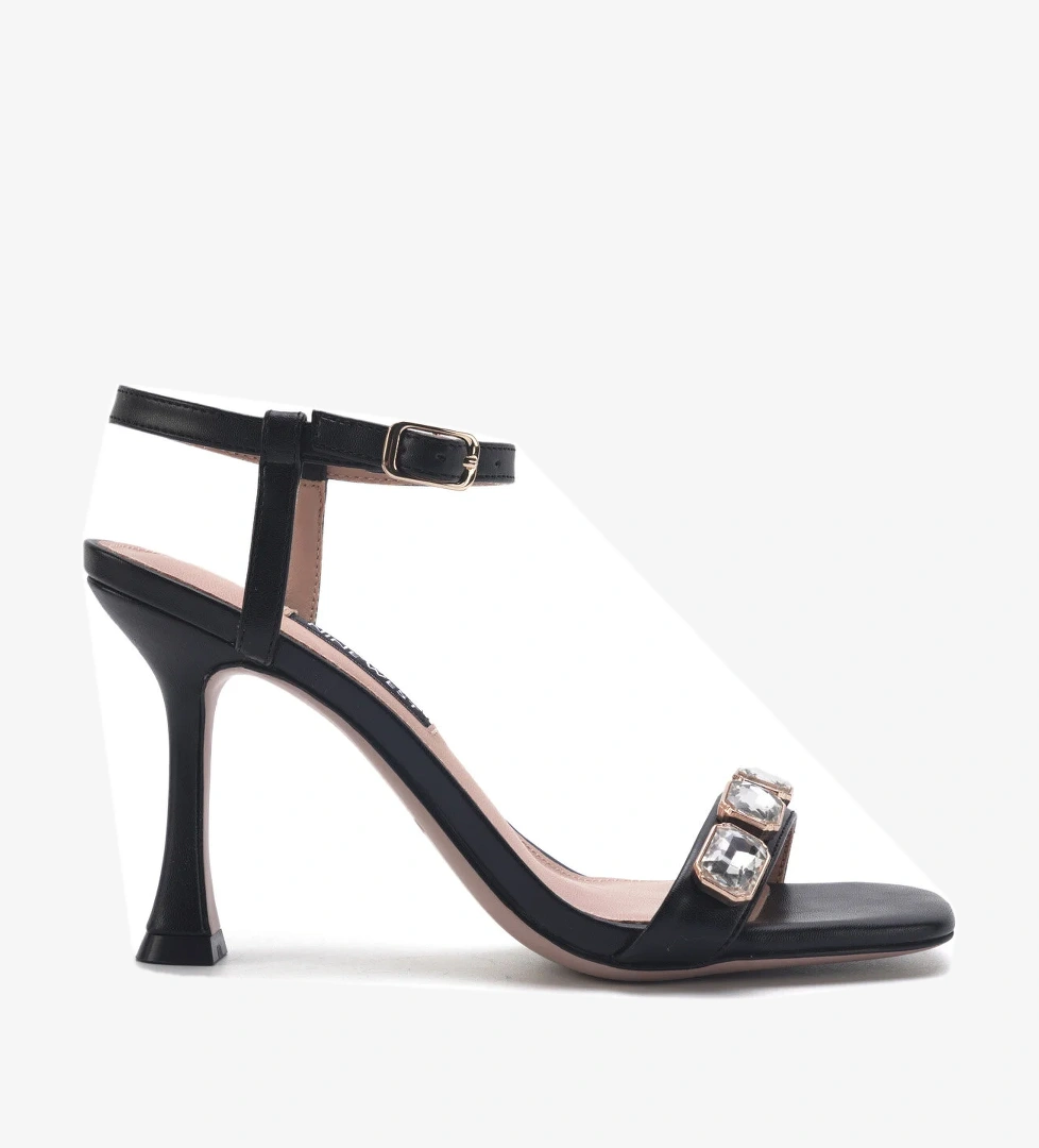 ASAYEN 3FX Siyah Kadın Topuklu Sandalet - Görsel 1