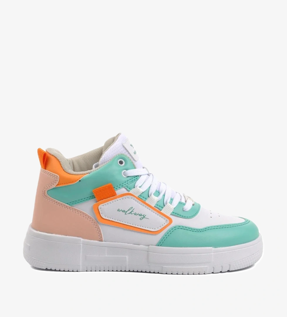 Nefertiti Beyaz-Sarı Unisex Hi Sneaker