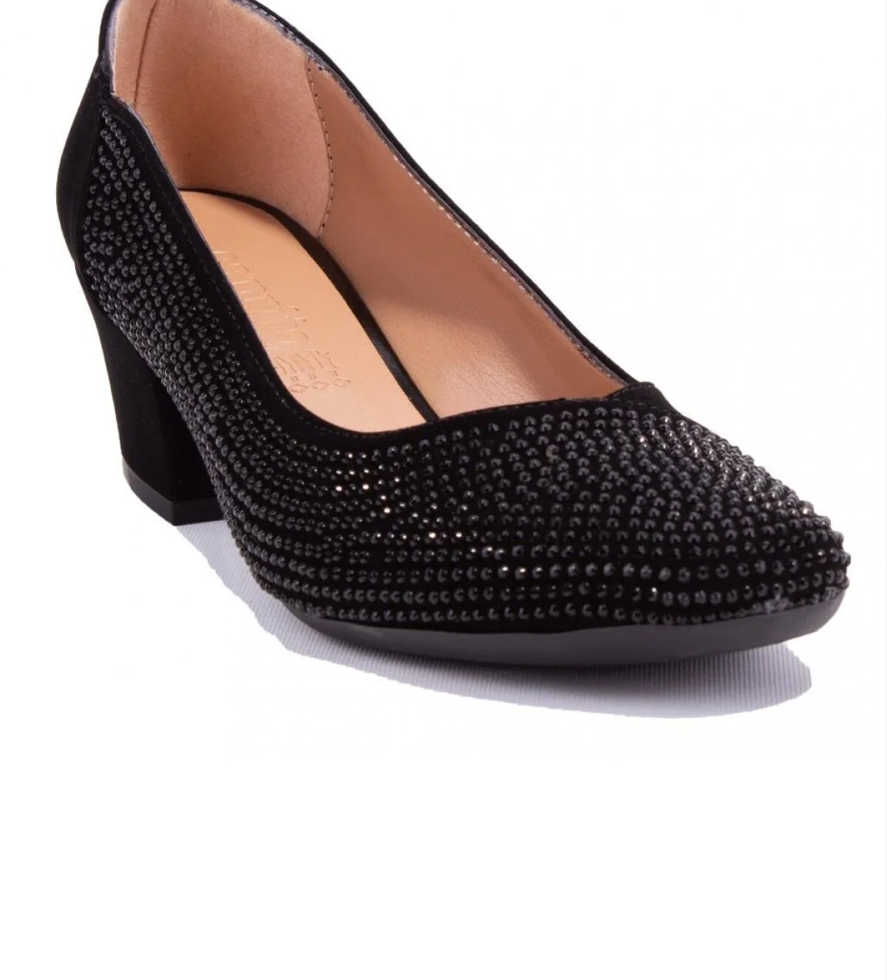 Dagoster DZA07-7268670 Siyah Süet Klasik Topuklu Kadın Ayakkabı model görseli