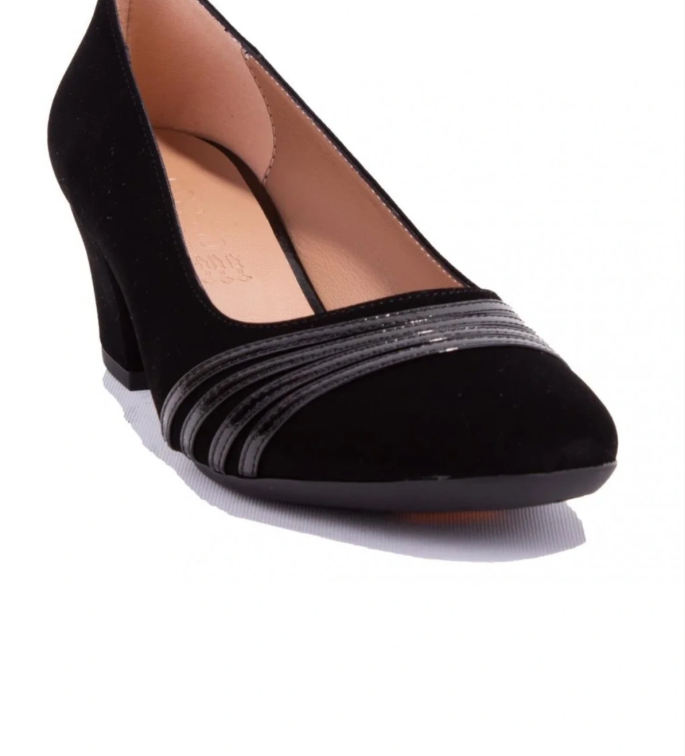 Dagoster DZA07-7268664 Siyah Süet Klasik Topuklu Kadın Ayakkabı model görseli