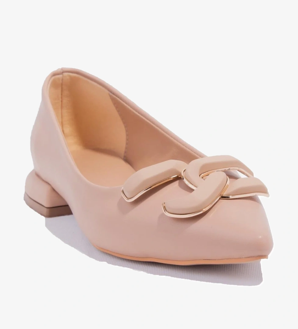 DZA07-8242606 Ten Klasik Topuklu Kadın Ayakkabı