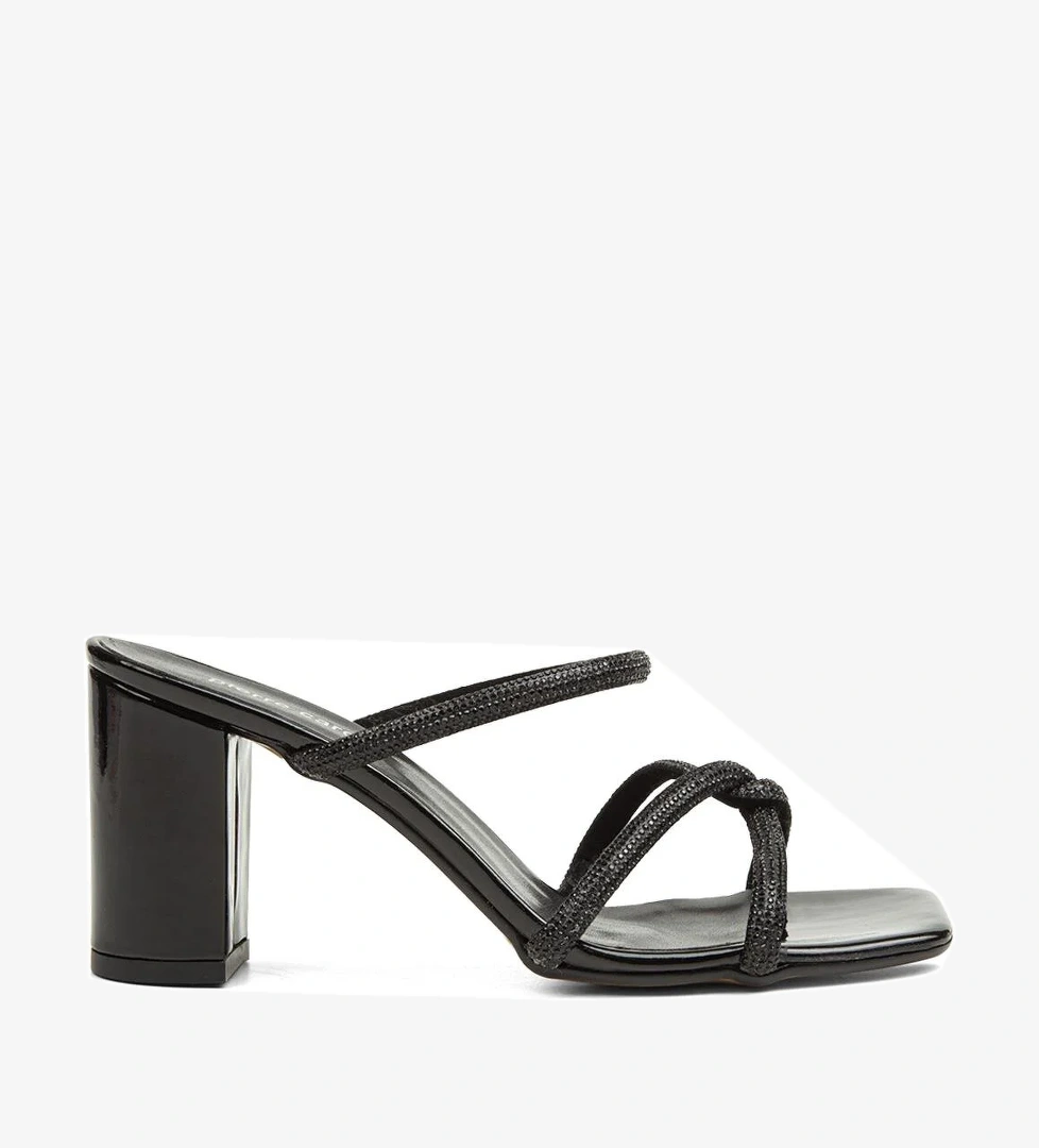 ® | PC-52218-3478 Siyah Rugan - Kadın Topuklu Ayakkabı - Görsel 1