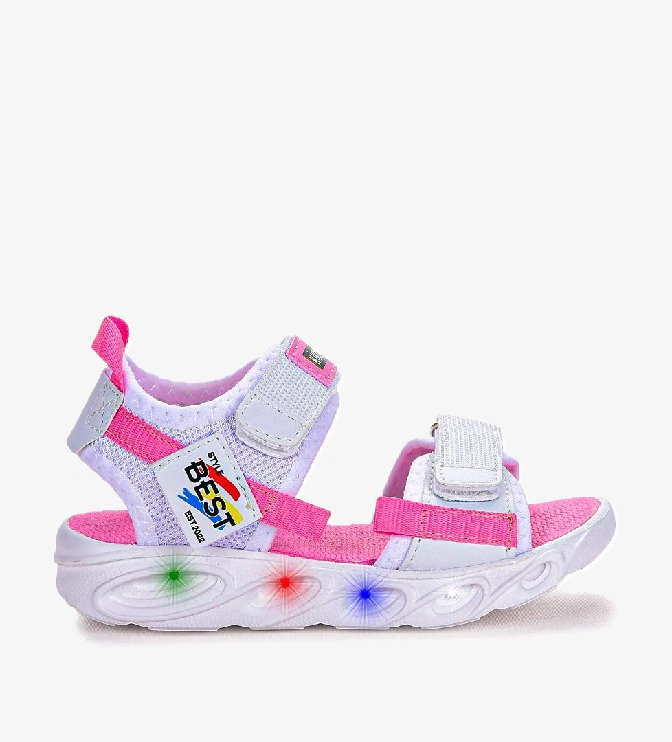 Kiko Kids 100 Işıklı Kız/erkek Çocuk Cırtlı Sandalet Ayakkabı model görseli