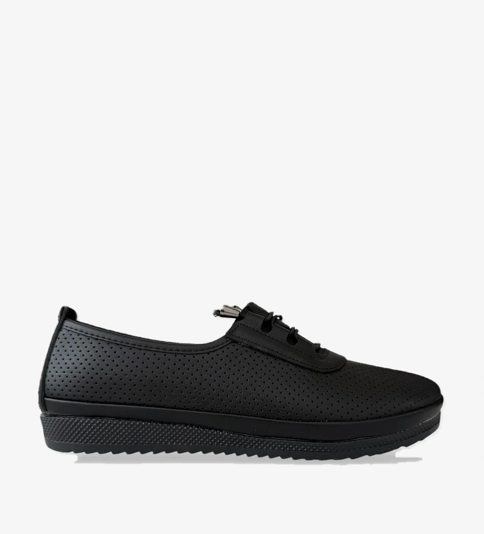 Ortopedik Hava Alan Yumuşak Tabanlı Günlük Anne Babet SİYAH - Görsel 1