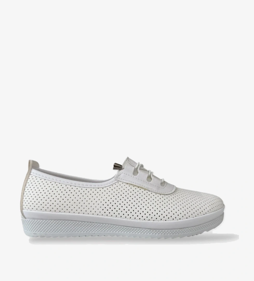 Ortopedik Hava Alan Yumuşak Tabanlı Günlük Anne Babet BEYAZ