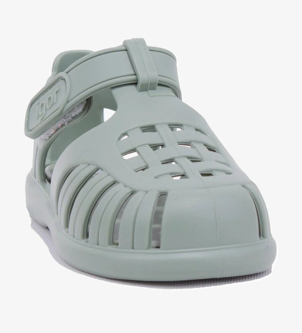 S10271 Tobby Solid Yeşil Ortopedik Günlük Erkek Çocuk Sandalet