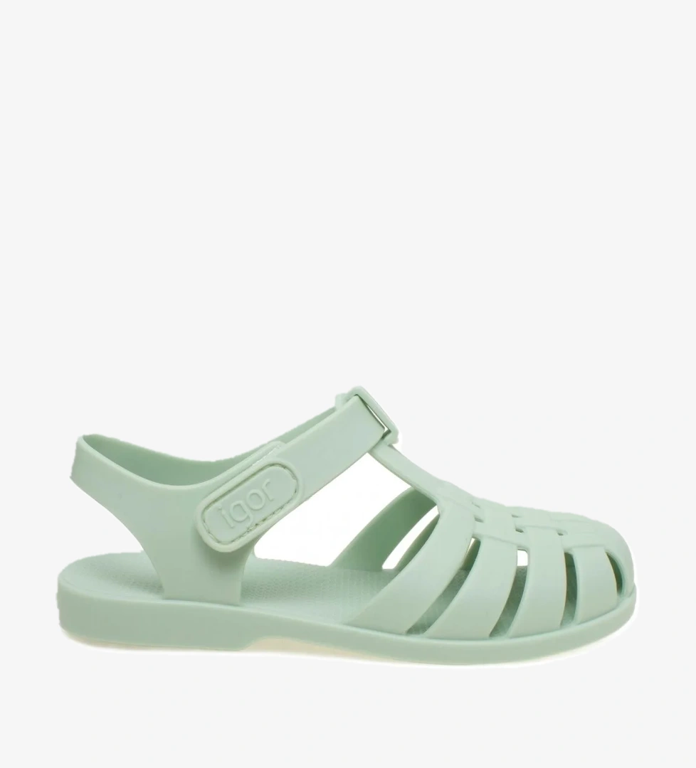 S10288K Clasica Velcro Yeşil Çocuk Sandalet - Görsel 1