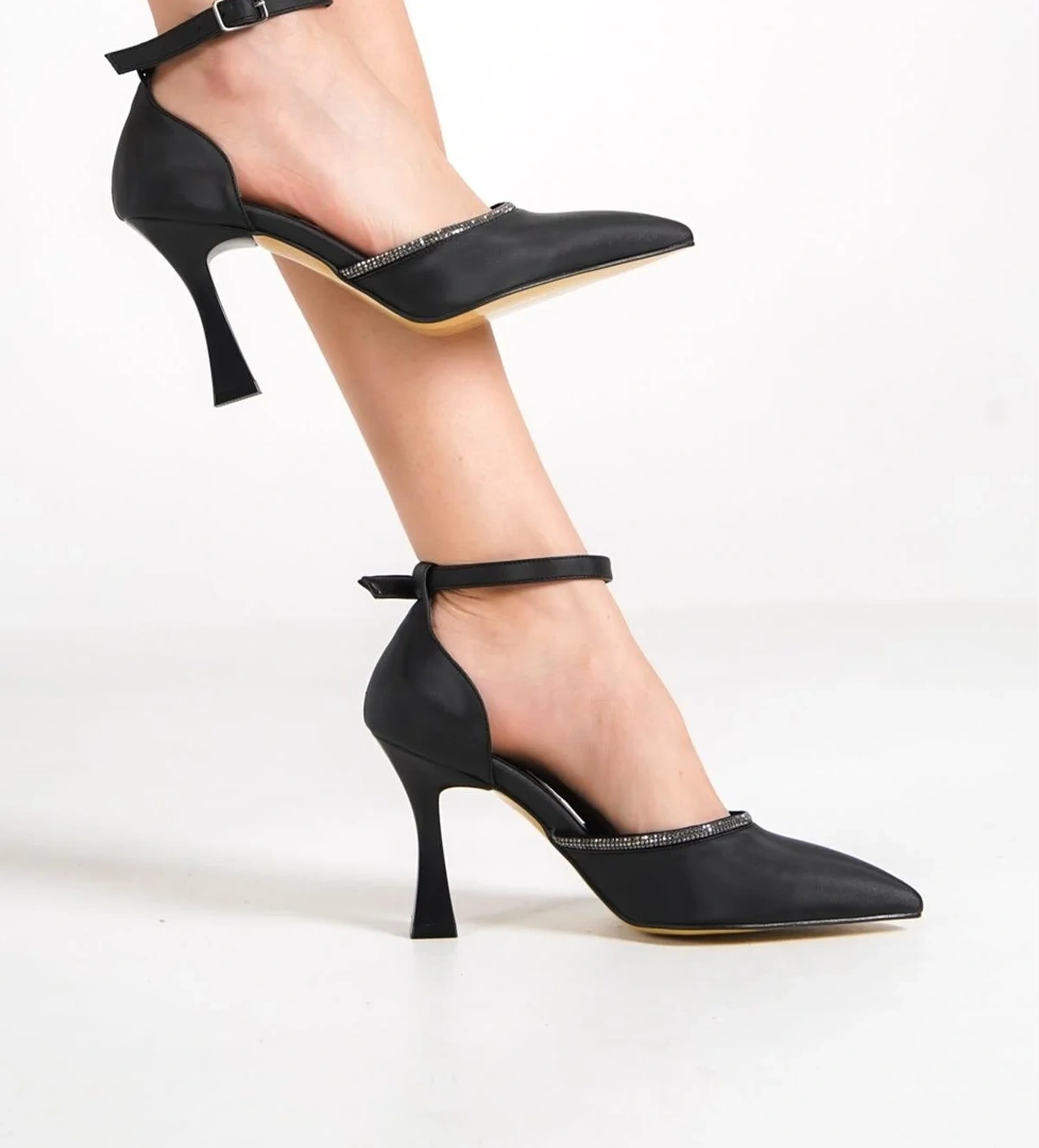 Modabuymuş Topez Stiletto Abiye Taşlı Ayakkabı Topuklu model görseli