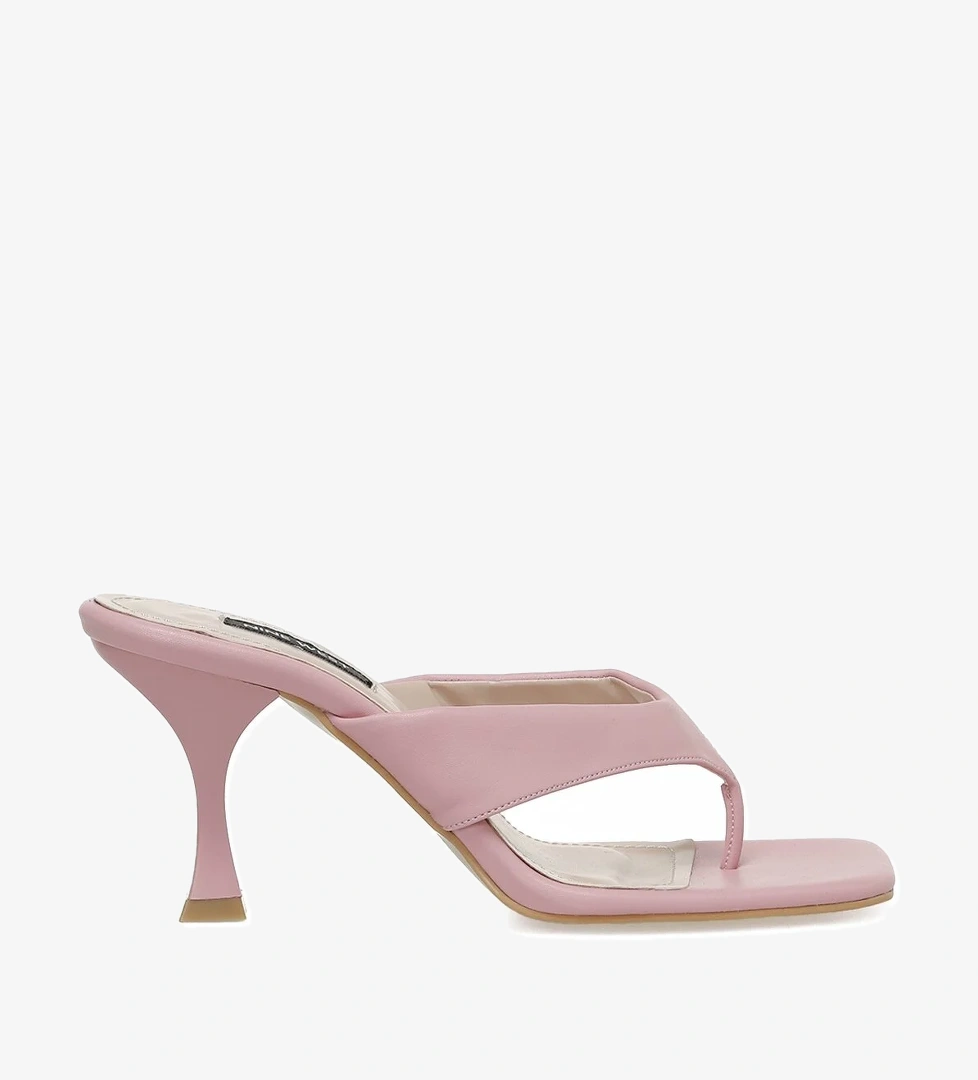 SEZZA 3FX Pembe Kadın Topuklu Terlik - Görsel 1