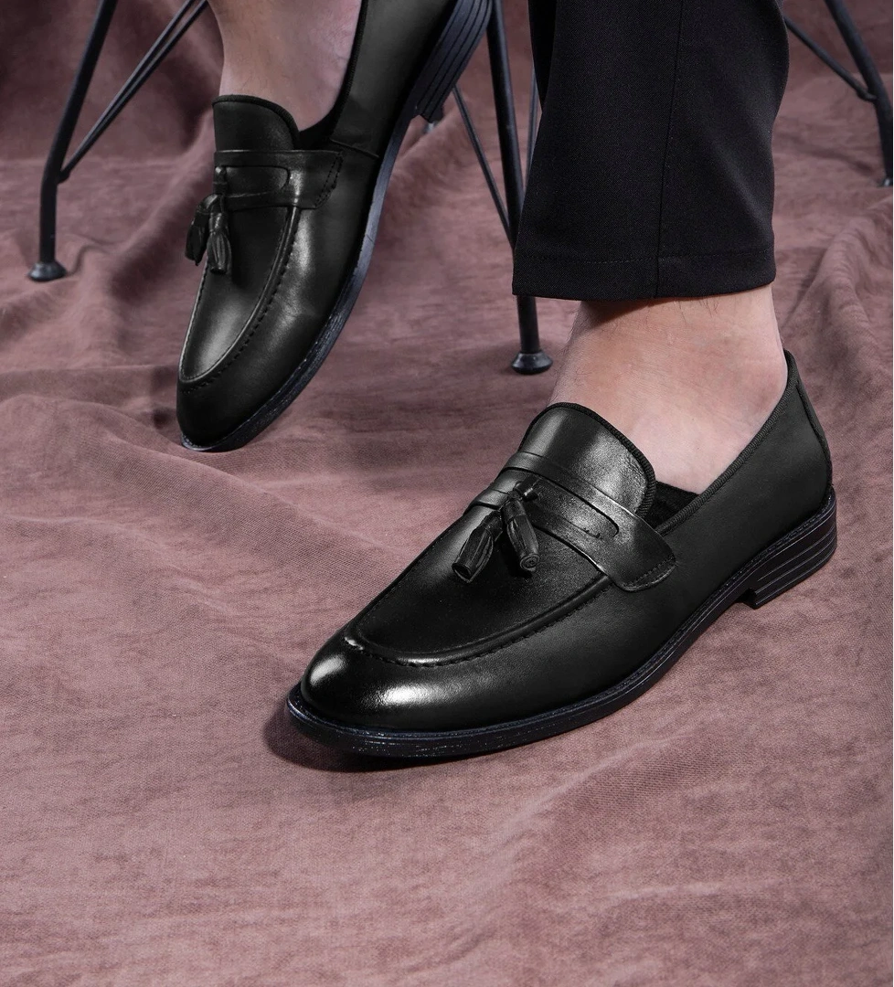 Quaste Hakiki Deri Erkek Klasik Ayakkabı, Loafer Klasik Ayakkabı, Makosen Ayakkabı
