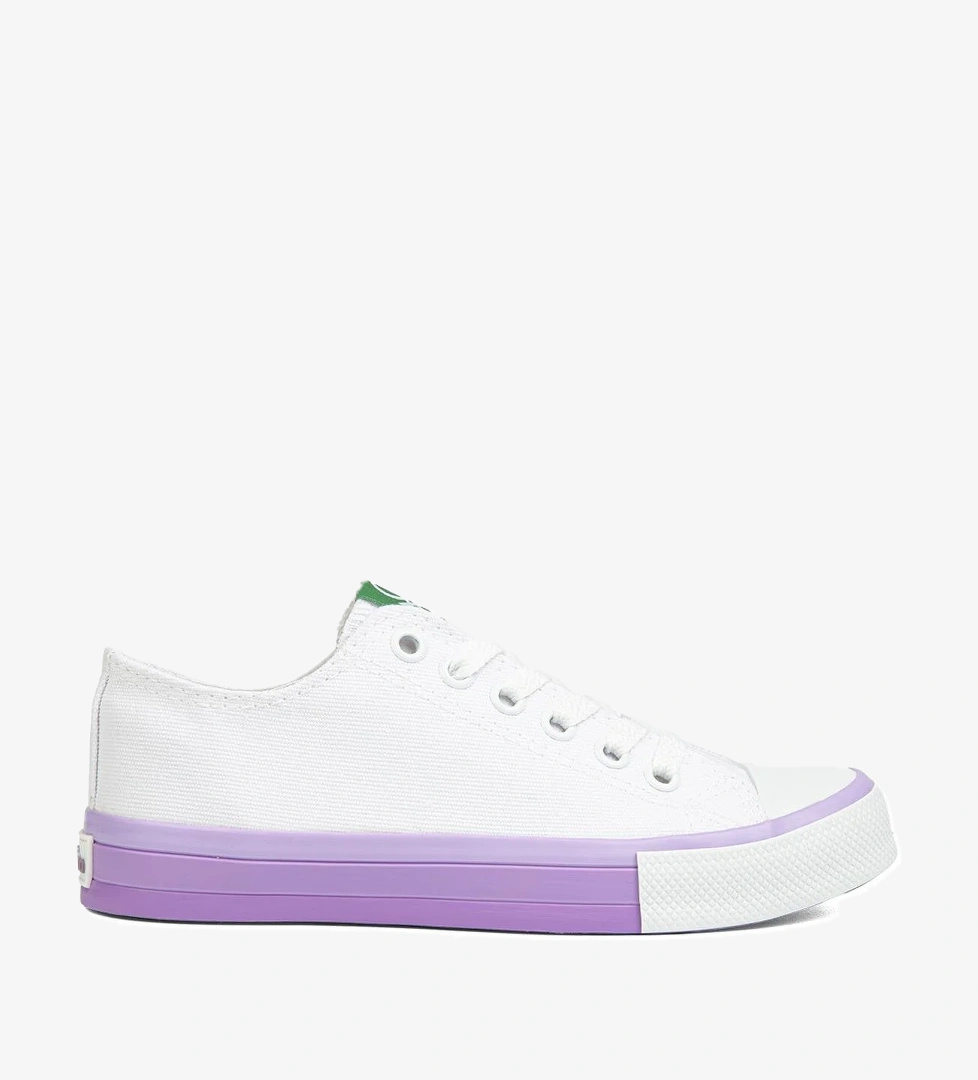 Benetton ® | BN-90176-2 - 3374 Beyaz Lila - Kadın Spor Ayakkabı model görseli