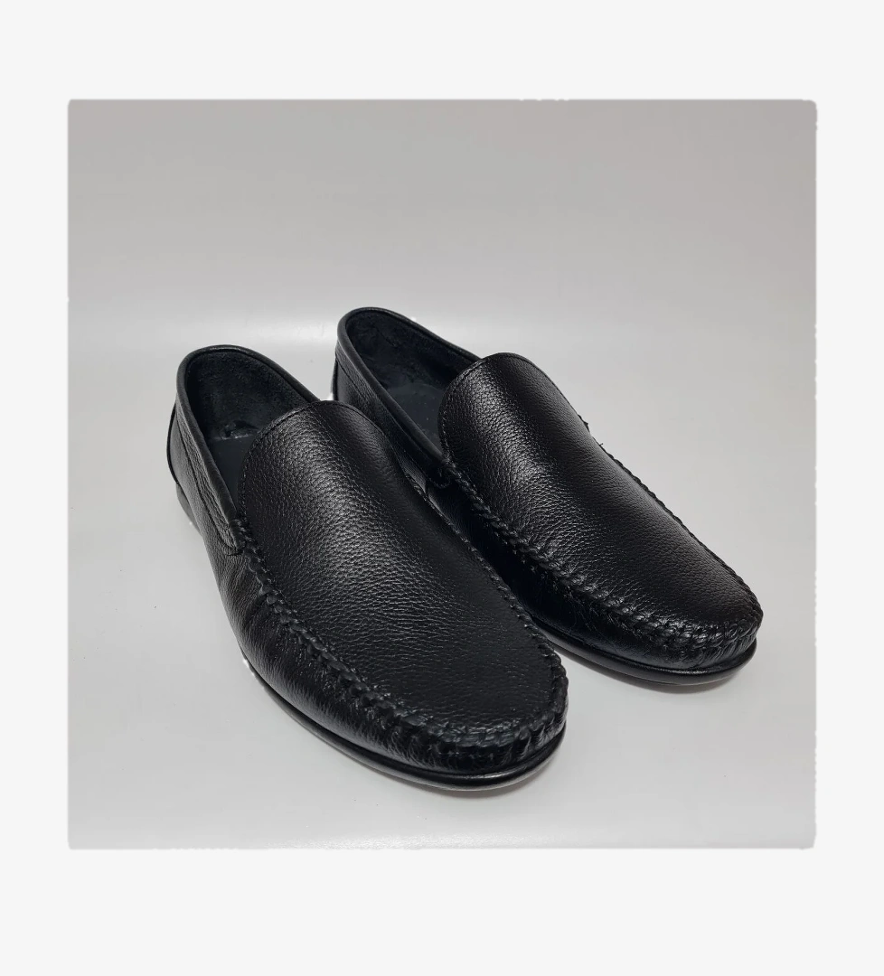 Bi̇gboster BigBoster Bağsız Sade Model Hakiki/Gerçek Yumuşak Deri Erkek Babet Ayakkabı BB-133 model görseli