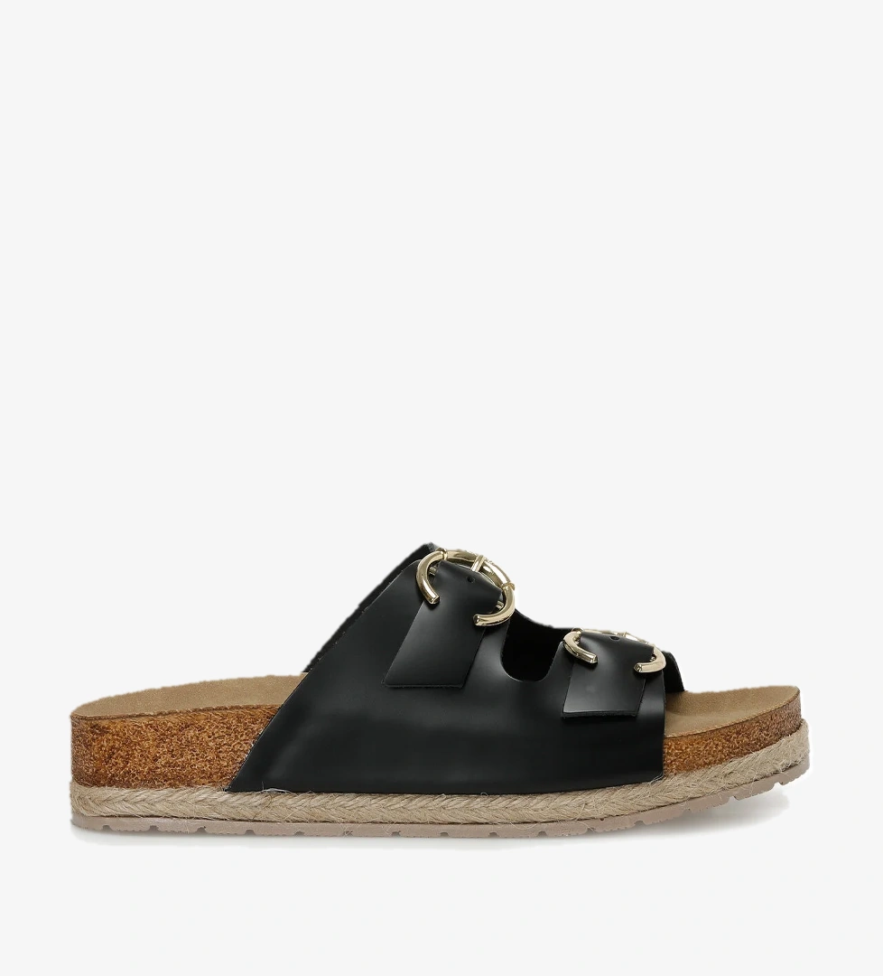 Nine West TELO 3FX Siyah Kadın Düz Terlik