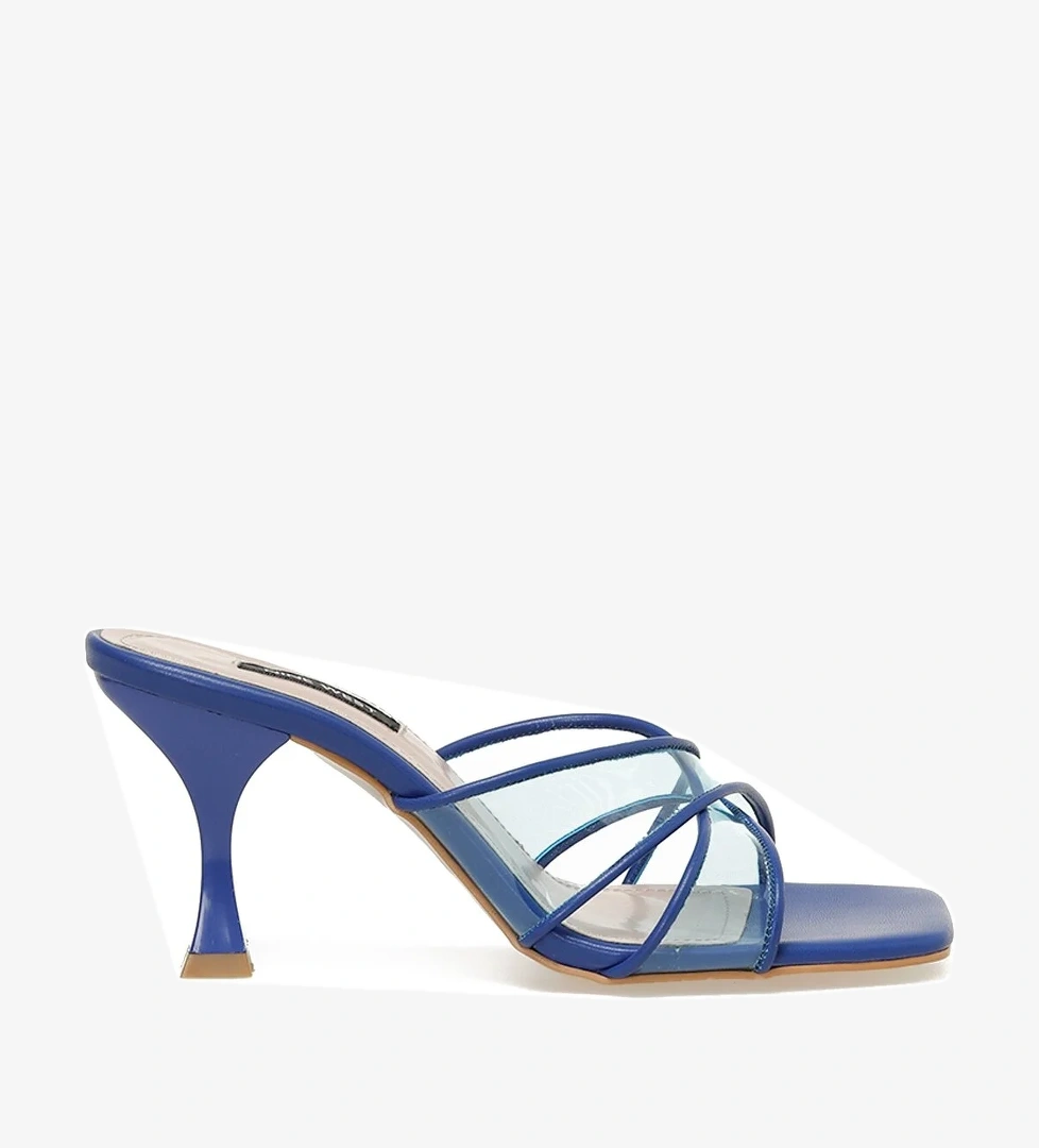 ZEYYA 3FX Mavi Kadın Topuklu Terlik - Görsel 1
