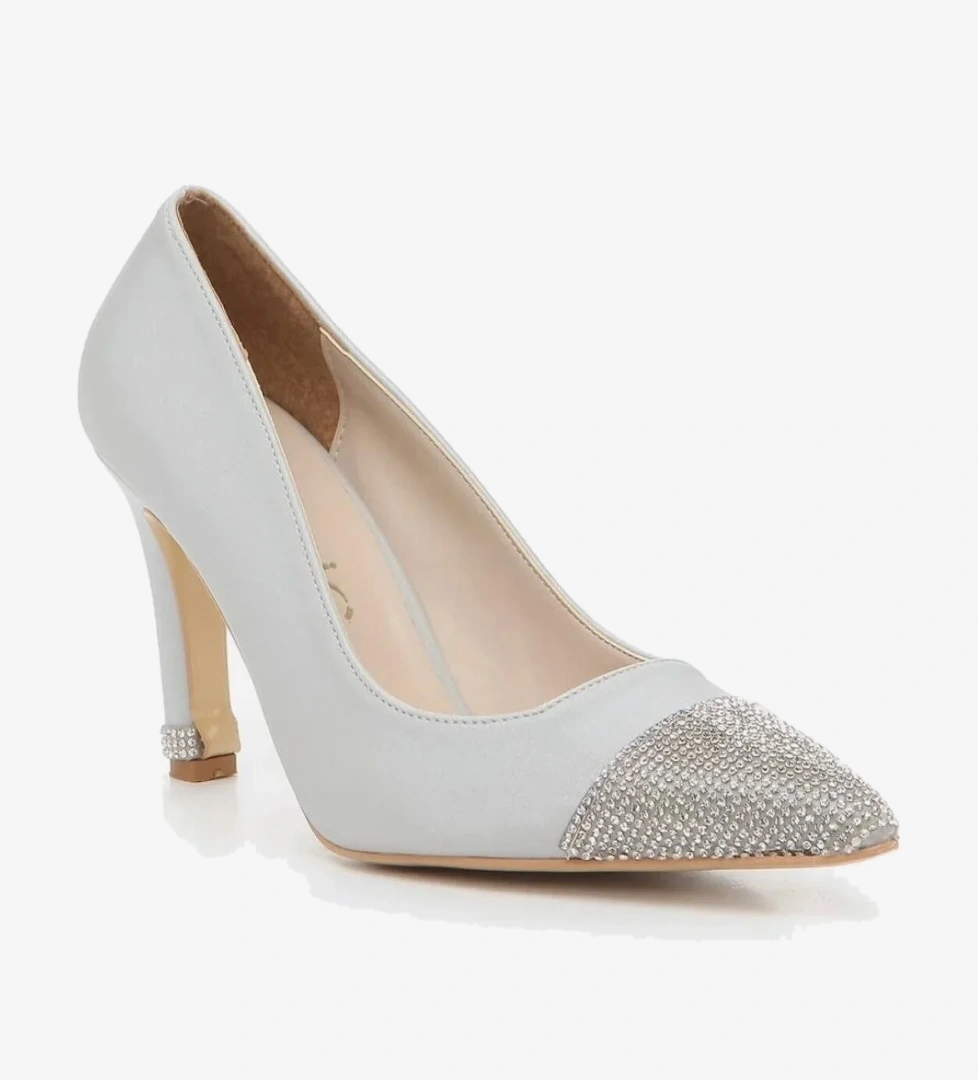 Sten Taş Detaylı Kadın Topuklu Ayakkabı Stiletto