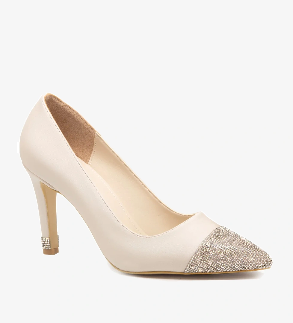 Feles Sten Taş Detaylı Kadın Topuklu Ayakkabı Stiletto model görseli