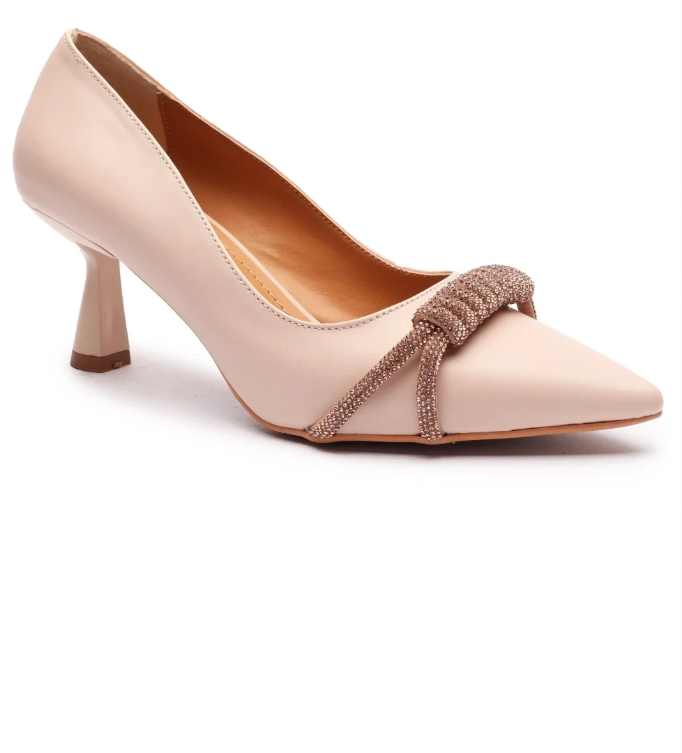 Feles Taş Detaylı Stiletto Kadın Topuklu Ayakkabı model görseli