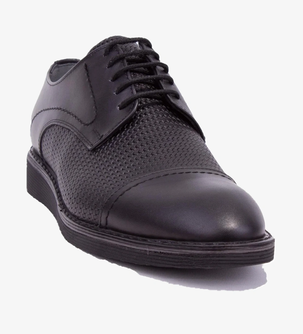 DMA08-2237 Siyah Günlük Deri Erkek Ayakkabı - Görsel 1