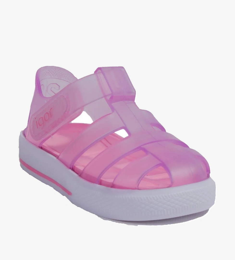 S10171 Star Pembe Ortopedik Günlük Kız Çocuk Sandalet