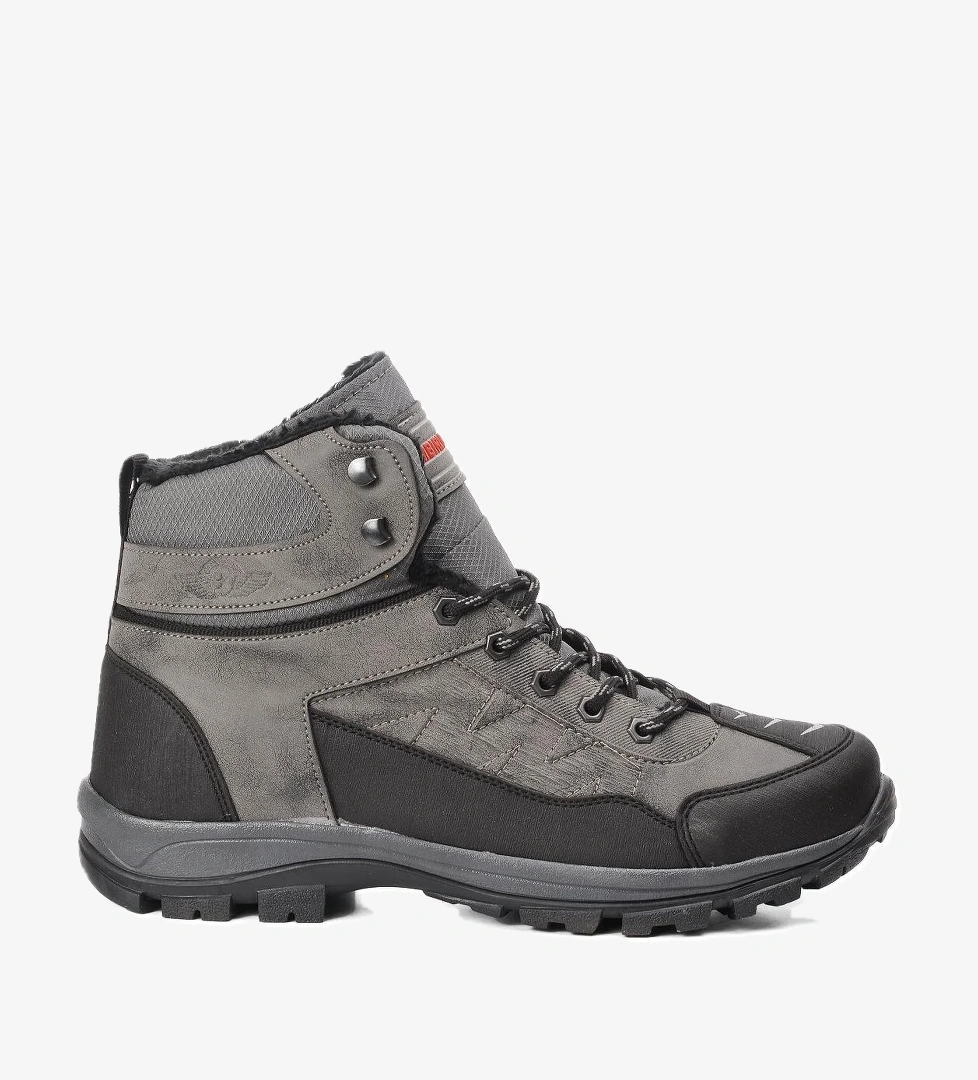 Ayakmod 980 Füme-Siyah İçi Kürklü Büyük Numara Erkek Outdoor Bot model görseli