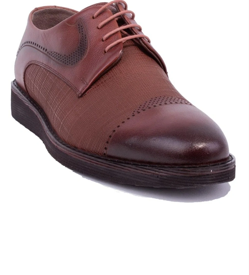 Dagoster Dma08-858 Taba Siyah Ortopedik Günlük Erkek Deri Ayakkabı model görseli