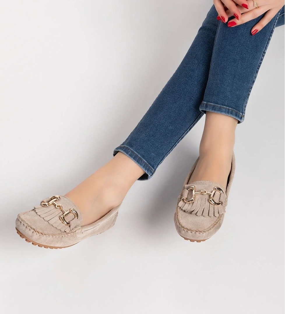 Gondol Kundura Gondol Hakiki Deri Süet Esnek Hafif Rahat Loafer Sw.755 model görseli