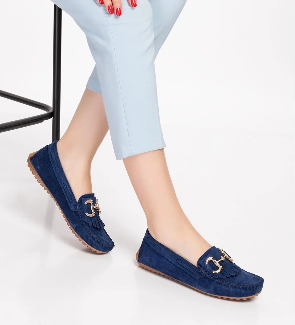 Gondol Hakiki Deri Süet Esnek Hafif Rahat Loafer sw.755