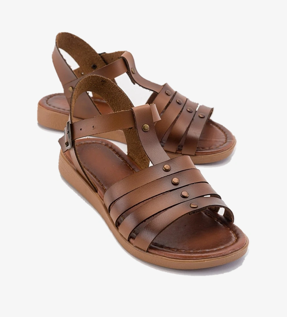 4 Biyeli Kadın Sandalet TABA CİLT