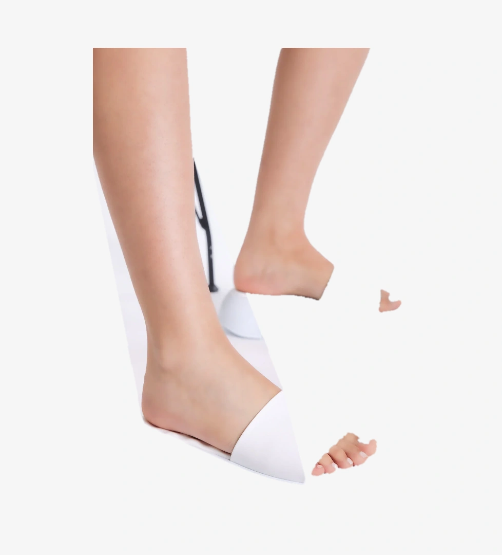 Kadın Beyaz Yüksek Taban Tek Bantlı Terlik