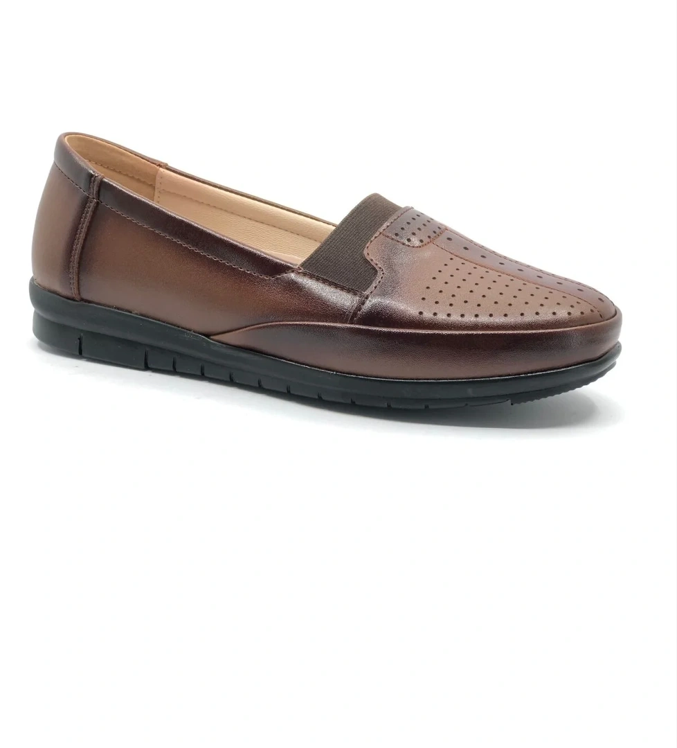 Berfilla Dr.Tavsiyeli İçi %100 Deri Anne Kadın Babet Ayakkabı - Görsel 1