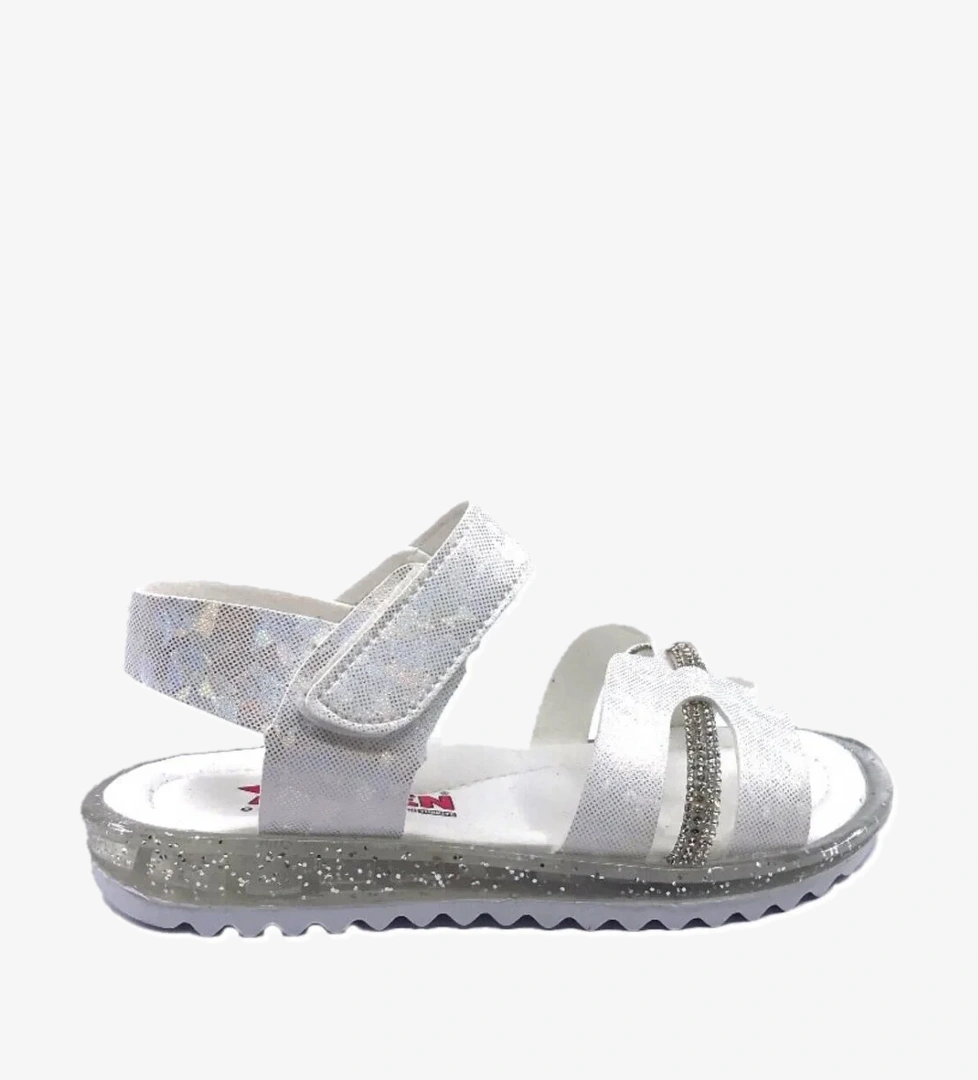 Arzen 4217 Simli Taşlı Kız Çocuk Bebe Sandalet Ayakkabı model görseli