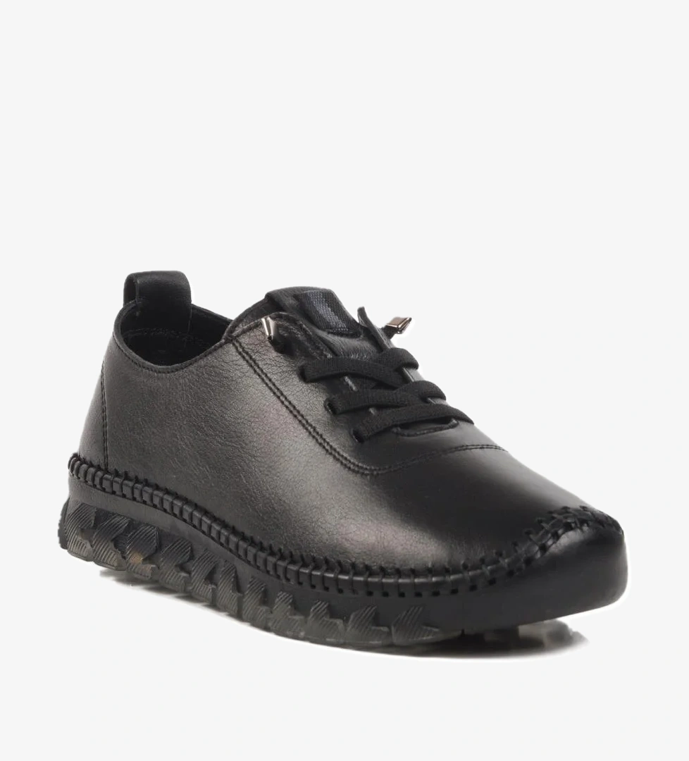 9050 Z Siyah Anatomik Taban Kadın Günlük Ayakkabı