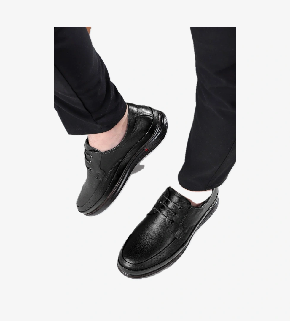 Poce Hakiki Deri Comfort Ortopedik Erkek Günlük Ayakkabı, Ortopedik Baba Ayakkabı