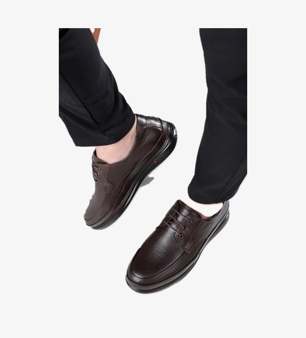 Poce Hakiki Deri Comfort Ortopedik Erkek Günlük Ayakkabı, Ortopedik Baba Ayakkabı