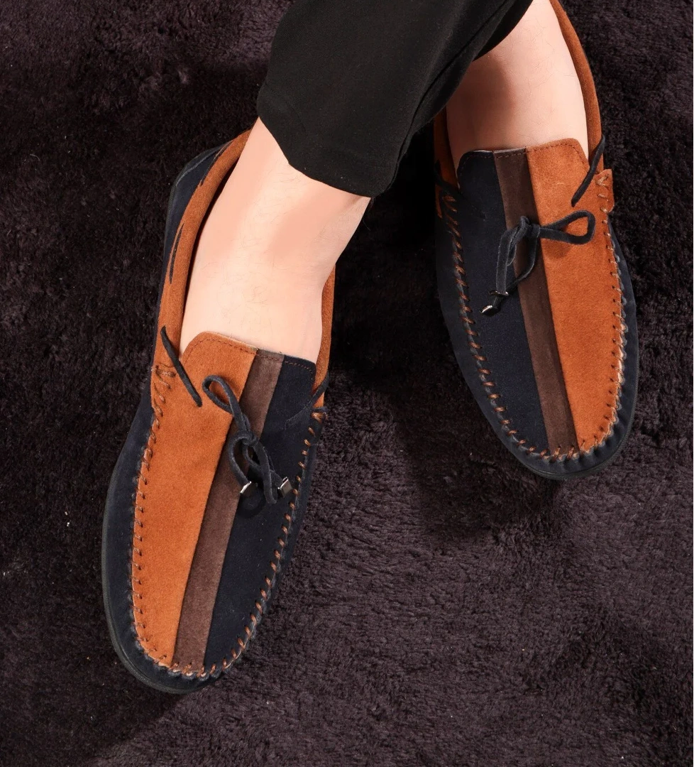 Colore Hakiki Deri Erkek Günlük Ayakkabı, Loafer Ayakkabı, Hafif Ayakkabı, Süet Loafer