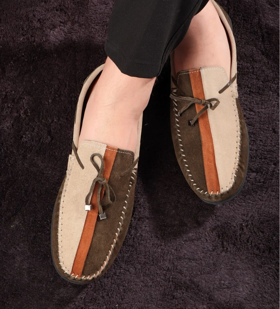 Ducavelli Colore Hakiki Deri Erkek Günlük Ayakkabı, Loafer Hafif Süet model görseli