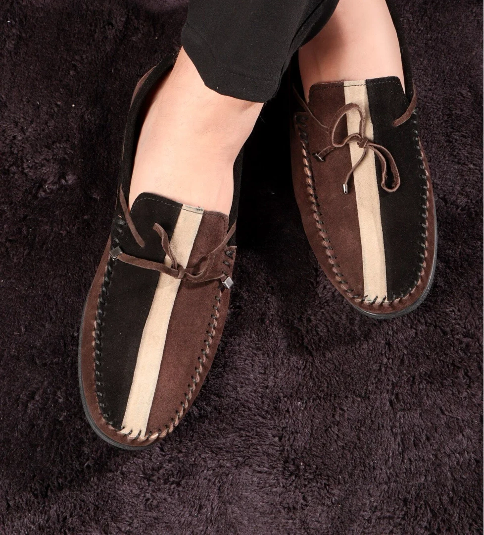 Colore Hakiki Deri Erkek Günlük Ayakkabı, Loafer Ayakkabı, Hafif Ayakkabı, Süet Loafer