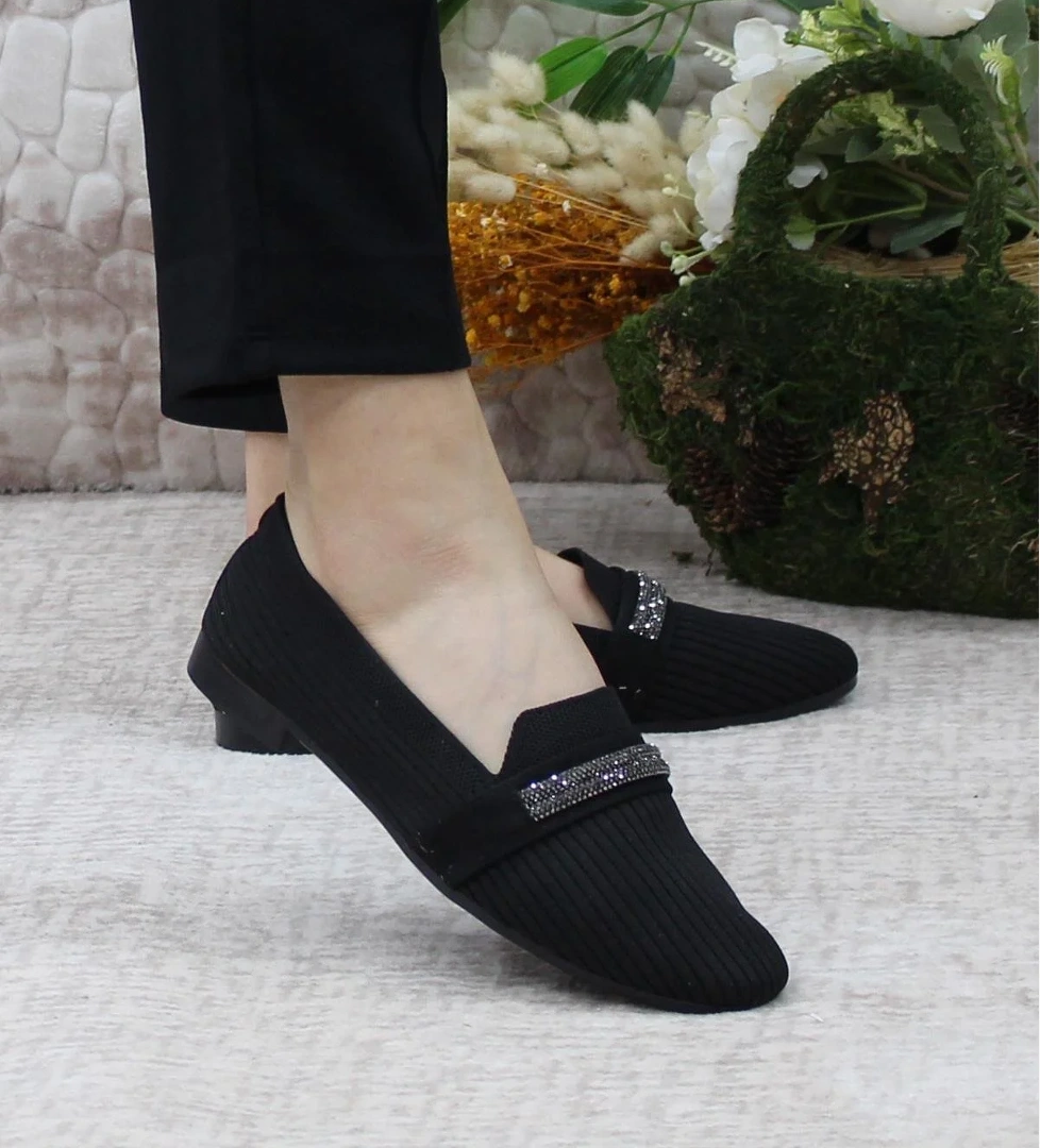 9532 Fashion Taşlı Kadın Babet