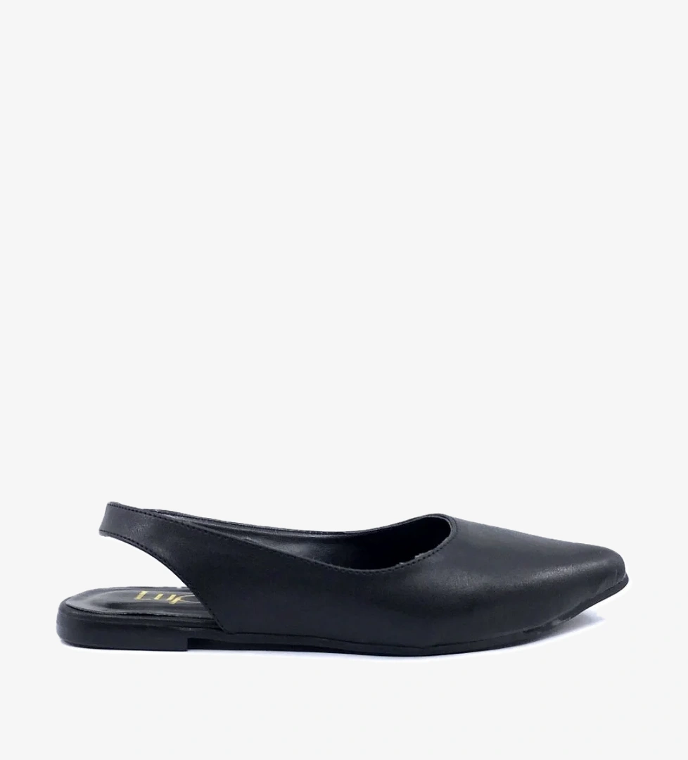 Ayakkabımood 4145 Lp Siyah Arkası Açık Bayan Babet model görseli