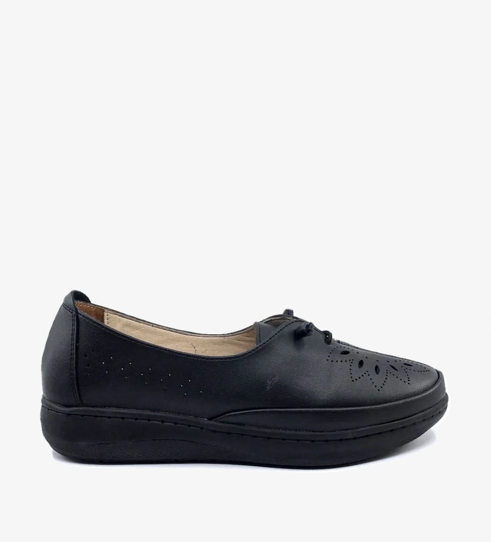 Ayakkabımood P 66 Özel Topuk Jeli Siyah Günlük Bayan Ayakkabı model görseli