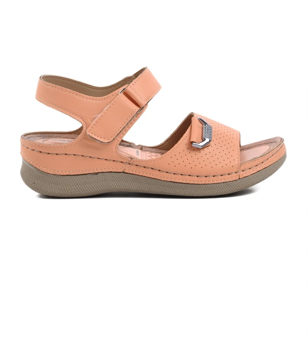 Ayakmod Kefken Pudra Kadın Cırtlı Sandalet model görseli